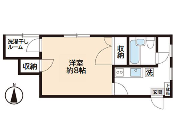 蓮根レグルスハウス(1K/3階)の間取り写真