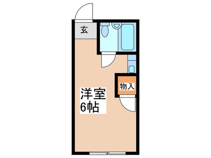 荻野荘(ワンルーム/1階)の間取り写真