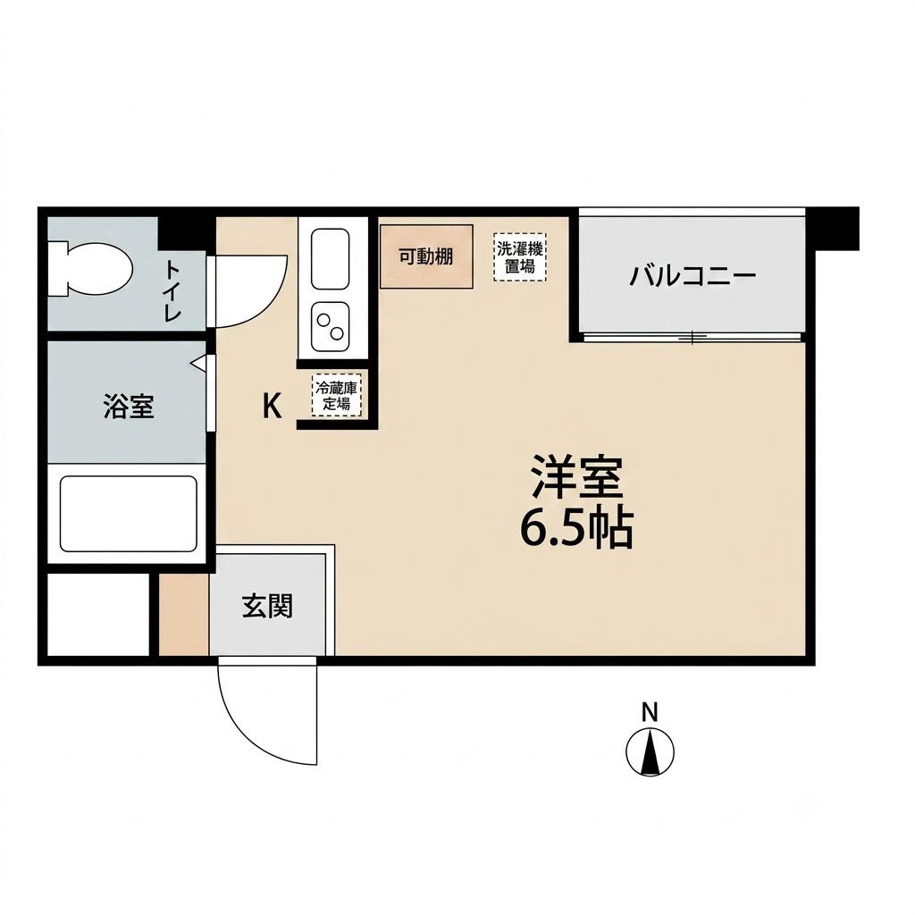 メゾン山本(1K/2階)の間取り写真