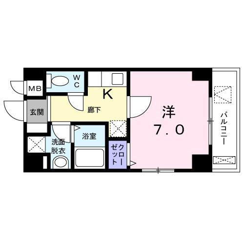 リオ・スペリオール(1K/2階)の間取り写真