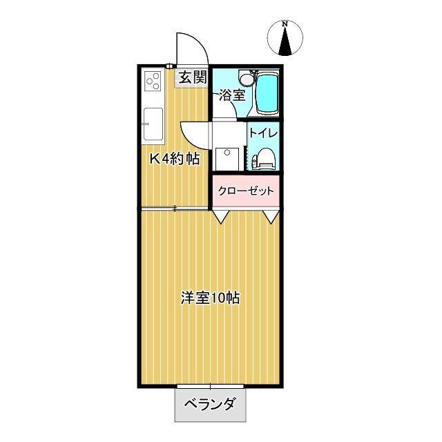 ネクストステージ(1K/2階)の間取り写真