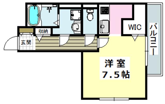 サンフレール水尾(1K/2階)の間取り写真