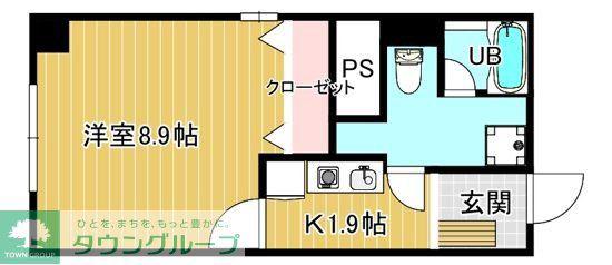 赤羽シティハウス(1K/1階)の間取り写真