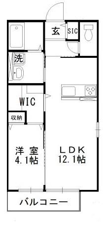 LE PARC(1LDK/1階)の間取り写真