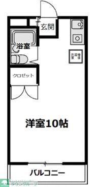 グレース(ワンルーム/2階)の間取り写真
