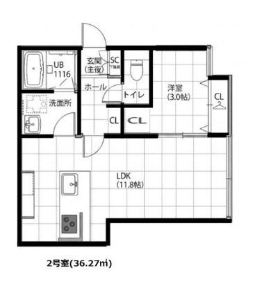 VERDURE ヴェルデュール(1LDK/3階)の間取り写真