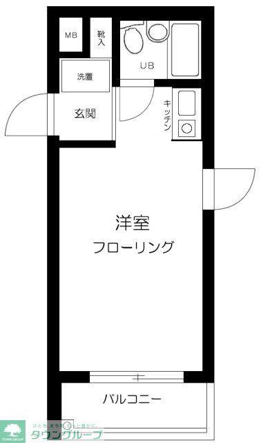 東高円寺アムフラット(ワンルーム/4階)の間取り写真