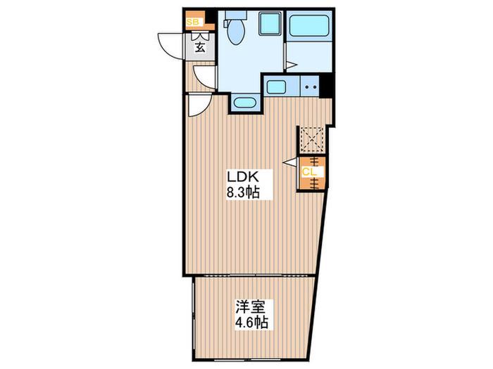 LUORE雑司が谷(1LDK/3階)の間取り写真
