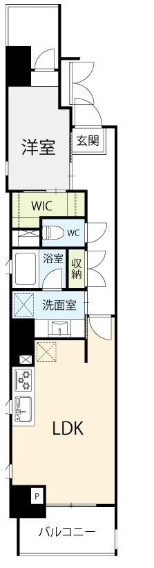 ＪＲ山手線 田町駅(東京) 徒歩8分 8階建 築5年(1LDK/7階)の間取り写真