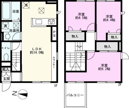 ALTO TERRACE(3LDK/1階)の間取り写真