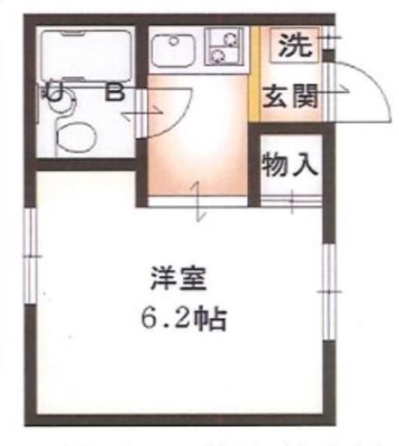 第二サンコーポ(1K/1階)の間取り写真