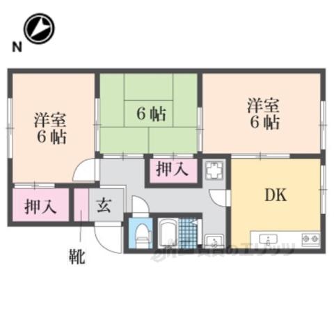 MK-ARK10(3DK/2階)の間取り写真