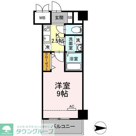 GOLDEN RINGS 1 2(1K/3階)の間取り写真