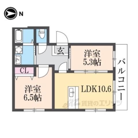 SOARE(2LDK/3階)の間取り写真