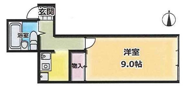 湊川サンシャイン(1K/8階)の間取り写真
