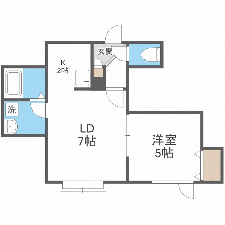 ロイヤルハイツセイヤ(1LDK/2階)の間取り写真