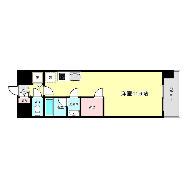スプランディッド大阪ベイサイドDUE(ワンルーム/7階)の間取り写真