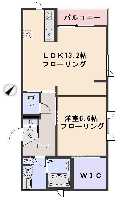 ボヌール桜台(1LDK/3階)の間取り写真