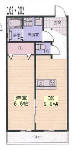 ステイザハウス熊取(1DK/2階)の間取り写真