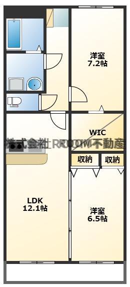 CREST LINK(2LDK/1階)の間取り写真