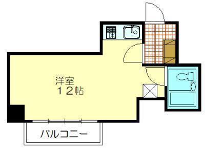 チサンマンション秋田(ワンルーム/4階)の間取り写真