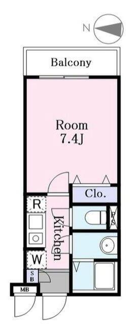 J-MAISON川口I(1K/2階)の間取り写真