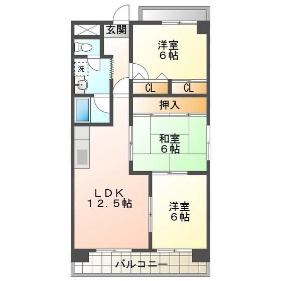 グランレーヴ(3LDK/1階)の間取り写真