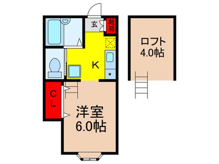 オーネス緑地公園(1K/B1階)の間取り写真