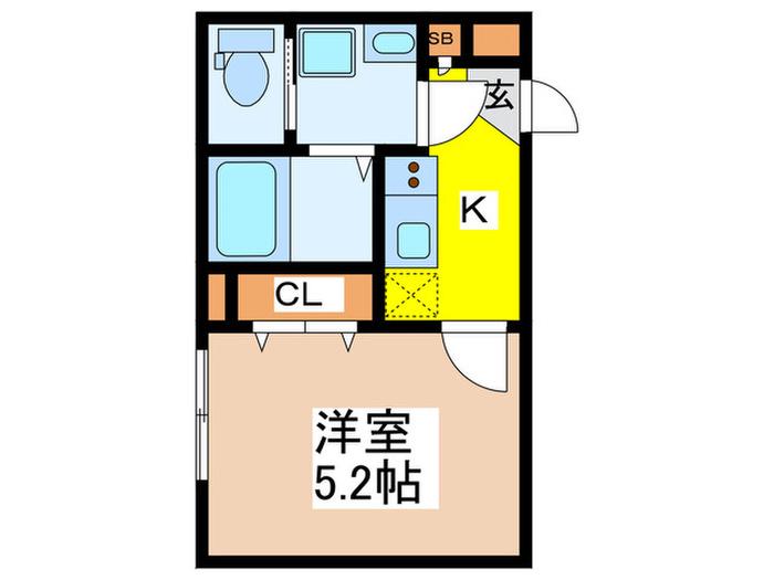 ミハス荻窪(1K/1階)の間取り写真
