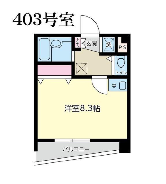 ピュアSPACE(ワンルーム/4階)の間取り写真