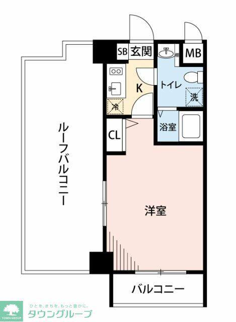 グランパークN.東京(1K/5階)の間取り写真