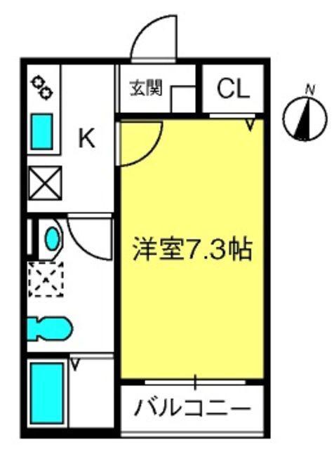 AUG I(1K/3階)の間取り写真