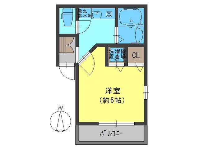 シティハイツ金平(1K/3階)の間取り写真
