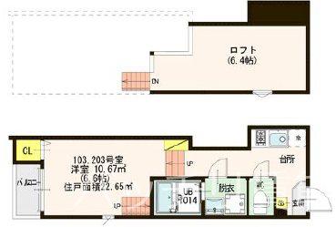 ＪＲ東海道本線 尾頭橋駅 徒歩6分 2階建 築10年(1K/1階)の間取り写真