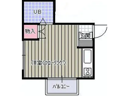 大成荘(ワンルーム/1階)の間取り写真