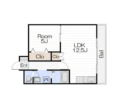 マインドアーク日高(1LDK/1階)の間取り写真