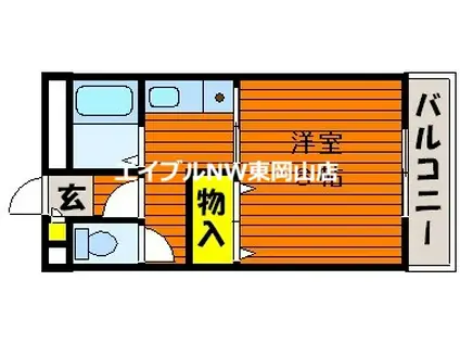 エスポアール21A(1K/4階)の間取り写真