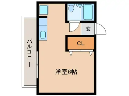 ぐらんぱ七番館(ワンルーム/2階)の間取り写真