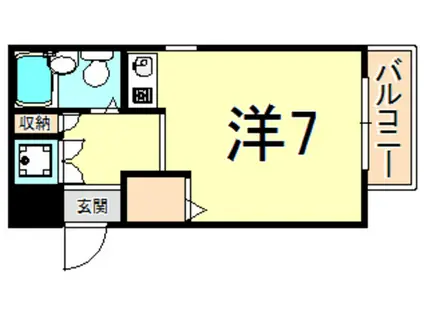 ロイヤルメゾン塚口VIII(ワンルーム/3階)の間取り写真