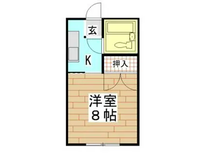 コーポ五月(1K/2階)の間取り写真