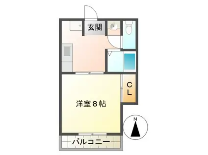 マンション大関(1K/3階)の間取り写真