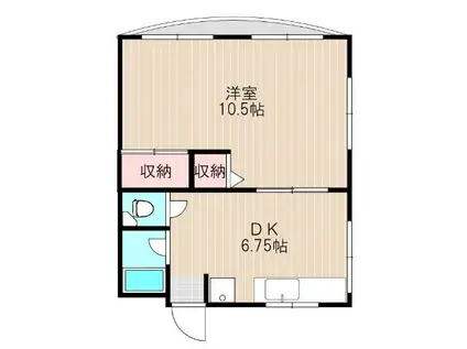 宮の下ヒルズB(1DK/3階)の間取り写真