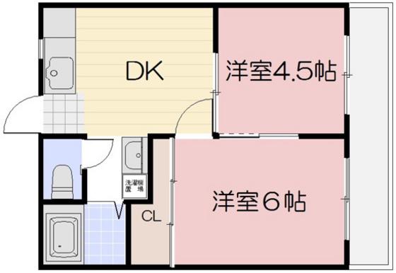 メゾンMK神田(2DK/2階)の間取り写真