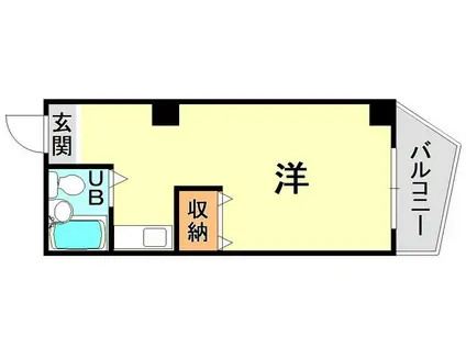 シャトー第9神戸(ワンルーム/3階)の間取り写真