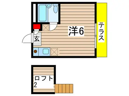 ステートリーハウスV(ワンルーム/1階)の間取り写真