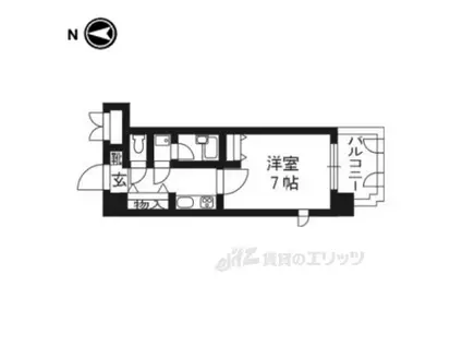 ライオンズマンション四条堀川(1K/3階)の間取り写真
