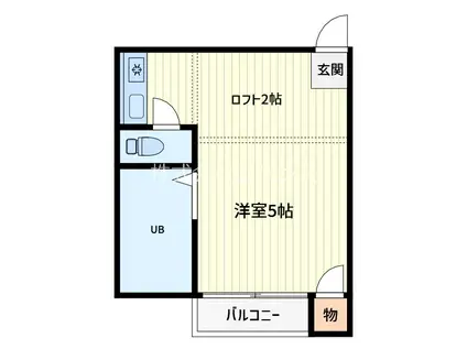 アミティマツムラ(ワンルーム/2階)の間取り写真