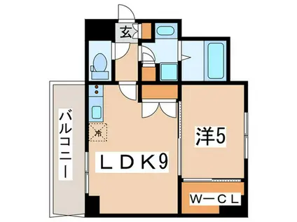 エフパークレジデンス横浜反町3261(1LDK/1階)の間取り写真