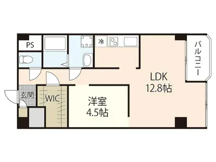 ダイヤコーポ東雲(1LDK/6階)の間取り写真