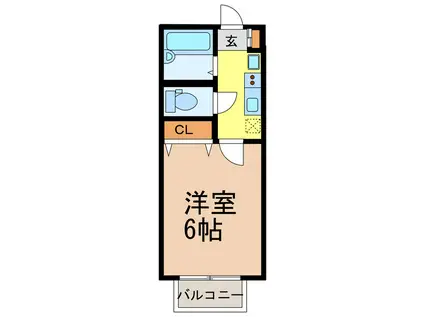 エムズ リレア(1K/2階)の間取り写真